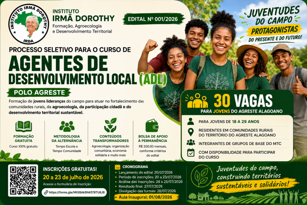 EDITAL Nº 001/2026 -PROCESSO SELETIVO PARA O CURSO DE AGENTES DE DESENVOLVIMENTO LOCAL (ADL) – POLO AGRESTE